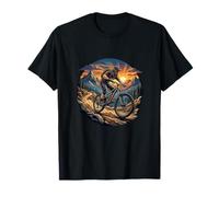 Mountain Bike Sunset Sac à Dos Montagnes Nature T-Shirt