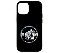 Mountain Biking Cyclist Eat Sleep Pedal Repeat Coque pour iPhone 12/12 Pro