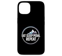 Mountain Biking Cyclist Eat Sleep Pedal Repeat Coque pour iPhone 13