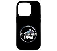 Mountain Biking Cyclist Eat Sleep Pedal Repeat Coque pour iPhone 14 Pro