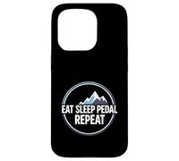 Mountain Biking Cyclist Eat Sleep Pedal Repeat Coque pour iPhone 15 Pro