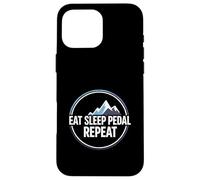 Mountain Biking Cyclist Eat Sleep Pedal Repeat Coque pour iPhone 16 Pro Max