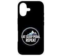 Mountain Biking Cyclist Eat Sleep Pedal Repeat Coque pour iPhone 17