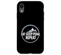 Mountain Biking Cyclist Eat Sleep Pedal Repeat Coque pour iPhone XR