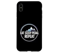 Mountain Biking Cyclist Eat Sleep Pedal Repeat Coque pour iPhone XS Max