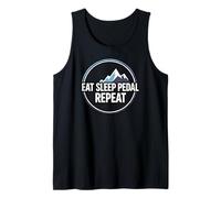 Mountain Biking Cyclist Eat Sleep Pedal Repeat Débardeur