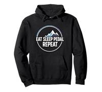 Mountain Biking Cyclist Eat Sleep Pedal Repeat Sweat à Capuche