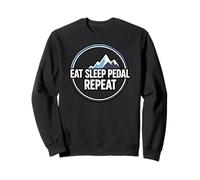 Mountain Biking Cyclist Eat Sleep Pedal Repeat Sweatshirt