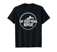 Mountain Biking Cyclist Eat Sleep Pedal Repeat T-Shirt
