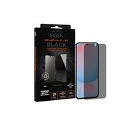 Mountain BLACK - Protection d'écran pour téléphone portable - 2.5D - verre - avec filtre de confidentialité - à double sens - adhésif - noir - pour