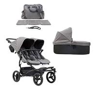 Mountain Buggy Duet Buggy V3.2 Luxury Collection Poussette double avec sac à langer + 1 nacelle Carrycot Plus - Chevrons