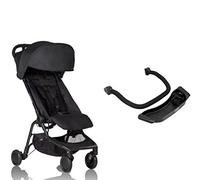 Mountain Buggy Nano V2 Poussette Noir + arceau avant + plateau - Sac de voyage inclus