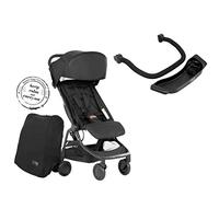 Mountain Buggy Nano V3 (2020+) Poussette avec sac de voyage, arceau et plateau Noir