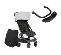 Mountain Buggy Nano-V3 (2020+) Poussette avec sac de voyage + arceau + plateau Argenté