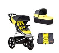 Mountain Buggy Terrain 3 + nacelle Carrycot + sac à langer - Solus gris/jaune