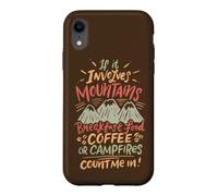 Mountain Camp Feu de Camp Petit Déjeuner Nourriture Café et Camping Coque pour iPhone XR