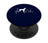 Mountain Cur Dog My Heartbeat EKG Les Chiens sont Mon Cardio PopSockets PopGrip Adhésif