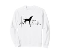 Mountain Cur Dog My Heartbeat EKG Les Chiens sont Mon Cardio Sweatshirt
