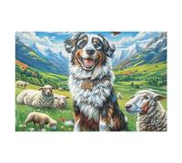 Mountain Cute Bernese Mountain Chien 1000 Pieces Casse-tête Expert Confirmé en Carton Haute Densité Épais Très Difficile Anti-Stress Loisir Créatif Cadeau Fête des Pères Premium 1000 PCS/75x50cm
