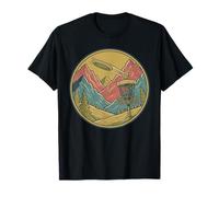 Mountain Disc Golf Scene Panier à Disque Volant Frisbee Golf T-Shirt