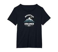 Mountain Dreamer 2021 Nuit étoilée aventureuse T-Shirt, Femme Grandes Tailles, Noir, 2X