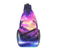 Mountain Falls Milky Way Starry Night Sky Sac à bandoulière de voyage pour homme Sac à dos de randonnée