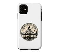 Mountain Girl Wilderness Wolf Moon Cadeau d'aventure en Plein air Coque pour iPhone 11