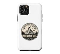 Mountain Girl Wilderness Wolf Moon Cadeau d'aventure en Plein air Coque pour iPhone 11 Pro