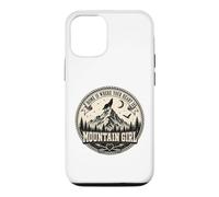 Mountain Girl Wilderness Wolf Moon Cadeau d'aventure en Plein air Coque pour iPhone 12/12 Pro