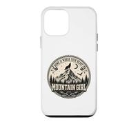 Mountain Girl Wilderness Wolf Moon Cadeau d'aventure en Plein air Coque pour iPhone 12 Mini