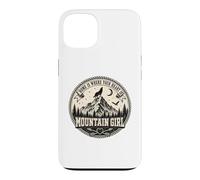 Mountain Girl Wilderness Wolf Moon Cadeau d'aventure en Plein air Coque pour iPhone 13