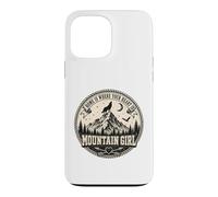 Mountain Girl Wilderness Wolf Moon Cadeau d'aventure en Plein air Coque pour iPhone 13 Pro Max