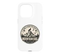 Mountain Girl Wilderness Wolf Moon Cadeau d'aventure en Plein air Coque pour iPhone 15 Pro