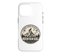 Mountain Girl Wilderness Wolf Moon Cadeau d'aventure en Plein air Coque pour iPhone 16 Pro