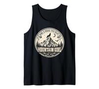 Mountain Girl Wilderness Wolf Moon Cadeau d'aventure en Plein air Débardeur