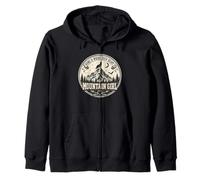 Mountain Girl Wilderness Wolf Moon Cadeau d'aventure en Plein air Sweat à Capuche