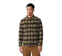 Mountain Hardwear Men's Standard Outpost Long Sleeve Lined Shirt, Combat Green Hot Spring Plaid, Medium