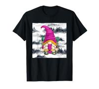 Mountain Hike GNOME with Pine Tree Pattern for Hiking Mom T-Shirt