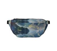 Mountain Lake Nature Scenic Sling Chest Bag Crossbody Shoulder Bag Travel Bags Waistpack Casual Cyclisme Randonnée pour Homme Femme, multicolore, Taille unique, Sac à dos de