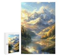 Mountain Lake Scenery Puzzle 1000 Pièces Educa Jouet en Bois Cadeau Unique Décoration Intérieure Jeu Éducatif Challenge Toy Adultes Et Enfants À Partir De 14 Ans 1000 PCS