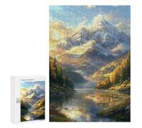 Mountain Lake Scenery Puzzle 1000 Pièces Educa Jouet en Bois Cadeau Unique Décoration Intérieure Jeu Éducatif Challenge Toy Adultes Et Enfants À Partir De 14 Ans 300 PCS