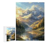 Mountain Lake Scenery Puzzle 1000 Pièces Educa Jouet en Bois Cadeau Unique Décoration Intérieure Jeu Éducatif Challenge Toy Adultes Et Enfants À Partir De 14 Ans 500 PCS