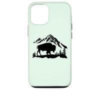 Mountain Landscape Buffalo American Bison Western Coque pour iPhone 12/12 Pro