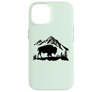 Mountain Landscape Buffalo American Bison Western Coque pour iPhone 14
