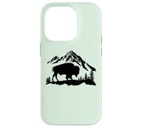 Mountain Landscape Buffalo American Bison Western Coque pour iPhone 14 Pro
