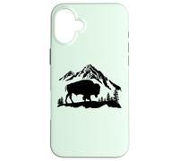 Mountain Landscape Buffalo American Bison Western Coque pour iPhone 16 Plus