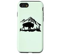 Mountain Landscape Buffalo American Bison Western Coque pour iPhone SE (2020) / 7/8