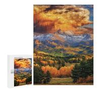 Mountain Landscape with Clouds Puzzle 1000 Pièces Educa Jouet en Bois Cadeau Unique Décoration Intérieure Jeu Éducatif Challenge Toy Adultes Et Enfants À Partir De 14 Ans 500 PCS