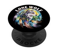 Mountain Landscape Wolf Wild Wildlife Nature PopSockets PopGrip Adhésif