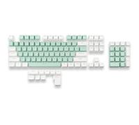 Mountain Mineral PBT - Lot de 113 touches pour interrupteur MX - Profil OEM - US-ANSI + ISO Addon (Aquamarine B, vert/blanc)